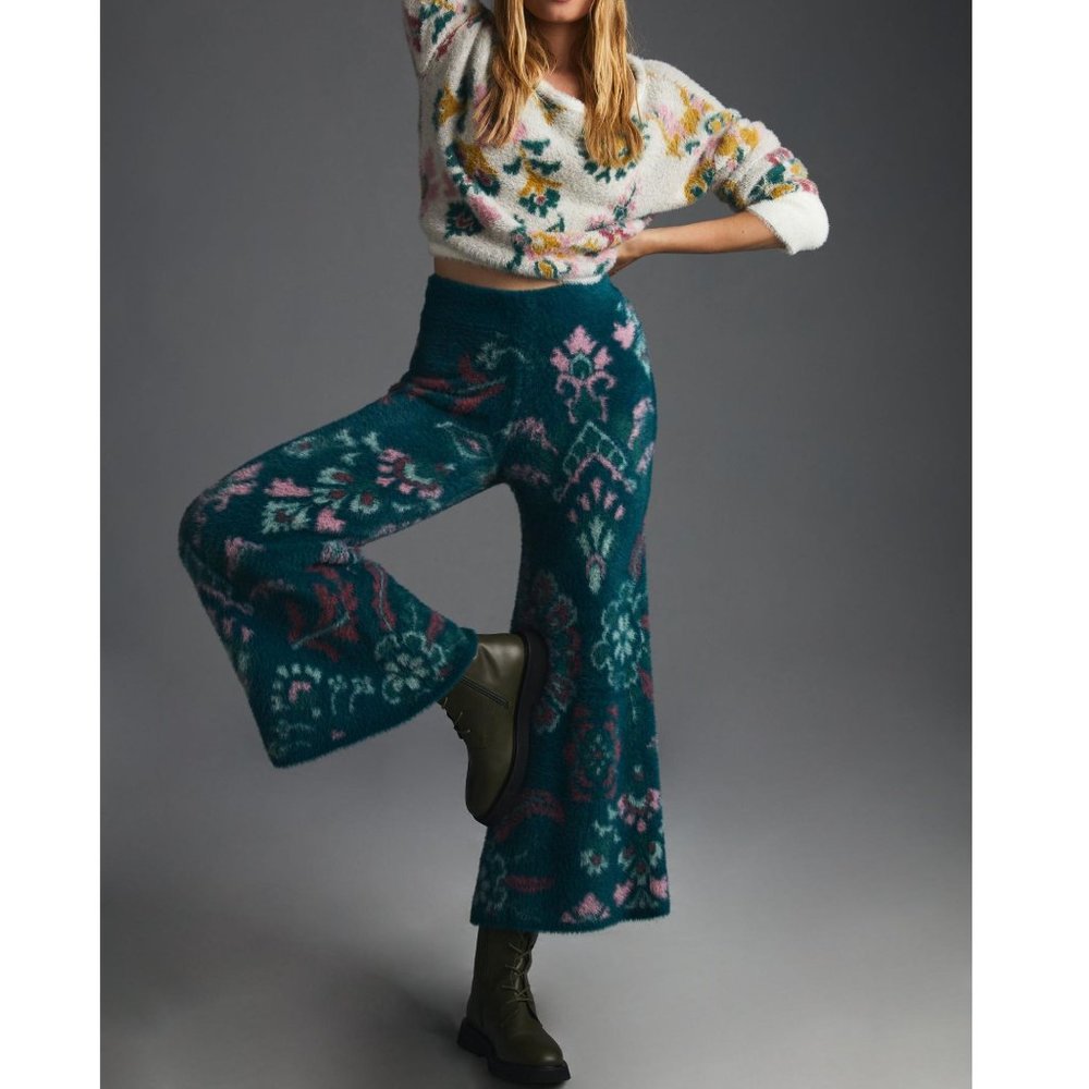NWOT 💙 Anthropologie Daily Practice Cozy Pants Dark Turquoise - Large Petite - Picture 13 of 14